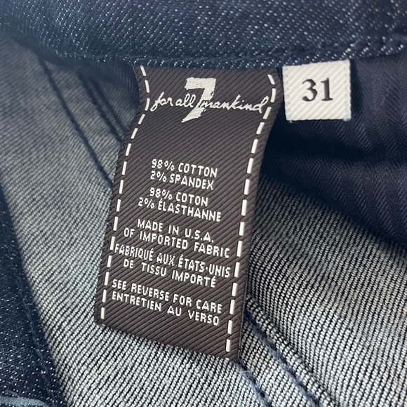 7 for All Mankind Kimmie Straight Leg Blue Size 31 - Picture 14 of 15